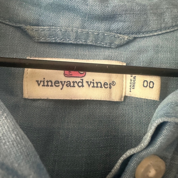 Vineyard Vines Chambray Dress Women's Size 00, Blue - Picture 5 of 6